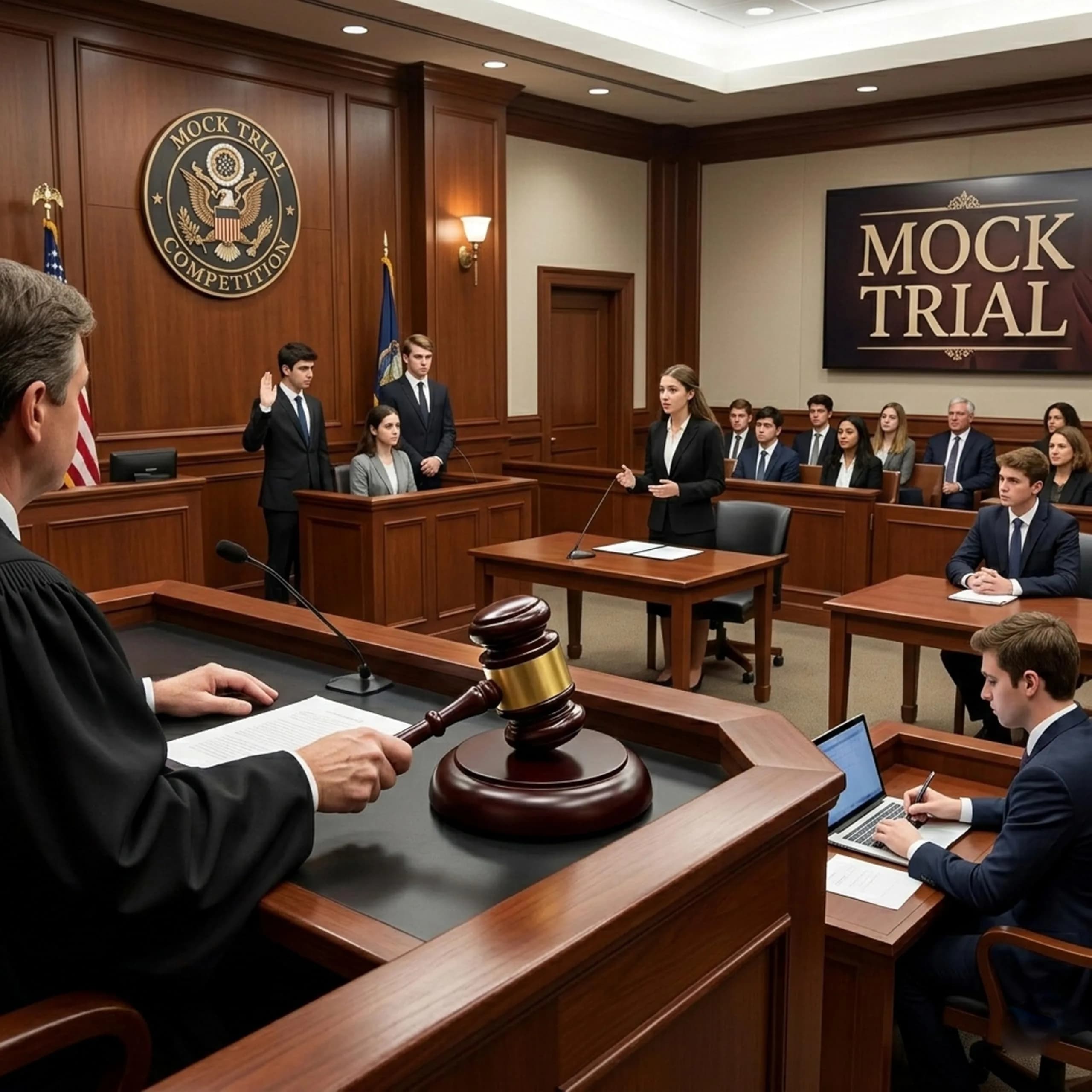 Apexstone Wooden Gavel with Sound Block Set, Dark Red, 299g (0.66 lb) | Authentic USA Import for Mock Trials & Auctions - view 4