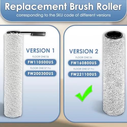 MIBUMIKI Version 2 Detachable Brush Rollers (2 Pack) for Tineco Floor One S7 Pro, S6, Stretch S6 - 6cm (2.3in) x 4cm (1.3in) x 3cm (1in) thumbnail 3
