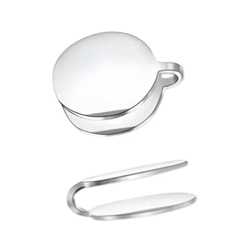 Dtexhif Silver Clip-On Earrings for Women Men | 1.2 cm (0.47 inch) Compression Earring for Swelling thumbnail 1
