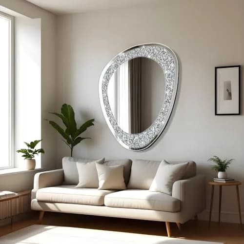 DMDFIRST Irregular Wall Mirror 32x23.5 Inch | Modern Art Deco Glam Decor for Living Room & Bedroom thumbnail 1
