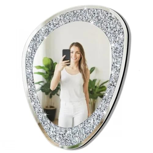 DMDFIRST Irregular Wall Mirror 32x23.5 Inch | Modern Art Deco Glam Decor for Living Room & Bedroom thumbnail 4