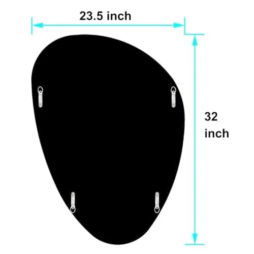 DMDFIRST Irregular Wall Mirror 32x23.5 Inch | Modern Art Deco Glam Decor for Living Room & Bedroom thumbnail 7