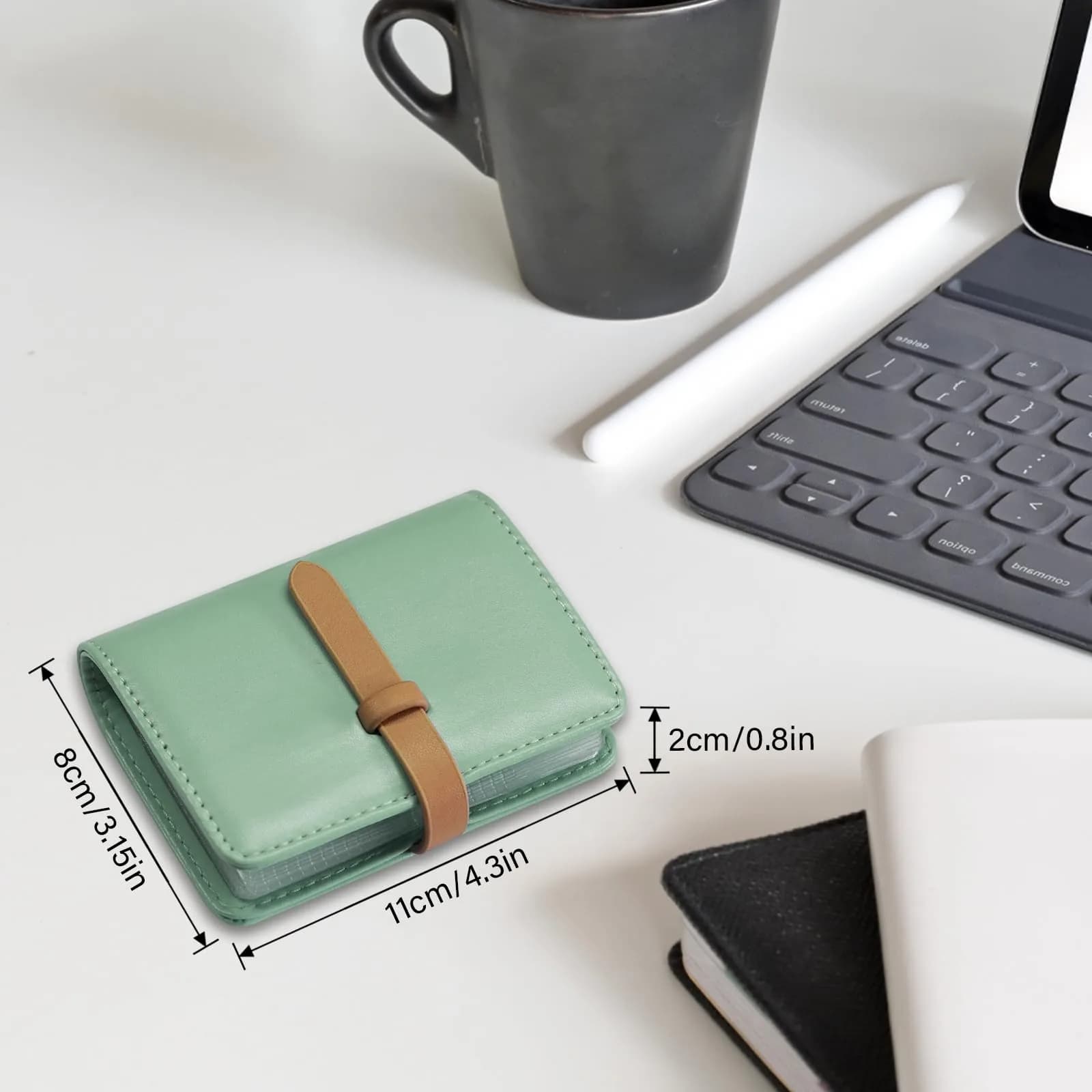 FORYEE 40-Slot PU Leather Card Holder Wallet | Slim Minimalist Design for Business & Travel thumbnail 5