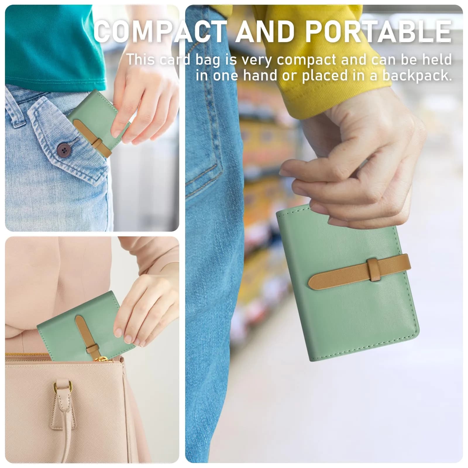 FORYEE 40-Slot PU Leather Card Holder Wallet | Slim Minimalist Design for Business & Travel thumbnail 3