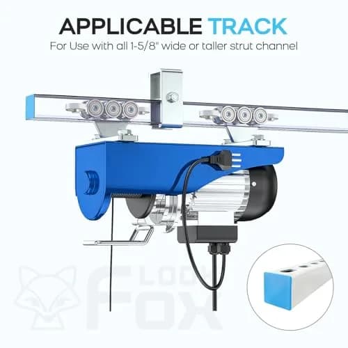 LookFox 6+2 Wheel Hoist Trolley - Anti-Lock & Anti-Fall, Unistrut Trolley thumbnail 5
