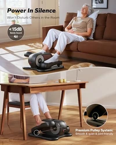 MERACH Under Desk Elliptical 18-inch Steel Frame | Low-Impact Leg Exercise for Seniors & Office Use thumbnail 6