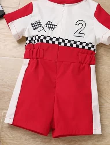 IWEMEK Baby Race Car Driver Jumpsuit for 2nd Birthday | Red-2Y (18-24 Months) thumbnail 5