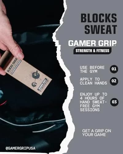 Gamer Grip Strength & Fitness Cream for Sweaty Hands 29.57ml (1 Fl Oz) | Chalk-Free Liquid Formula for Weightlifting, Climbing, Golf, Gymnastics & Pole thumbnail 4