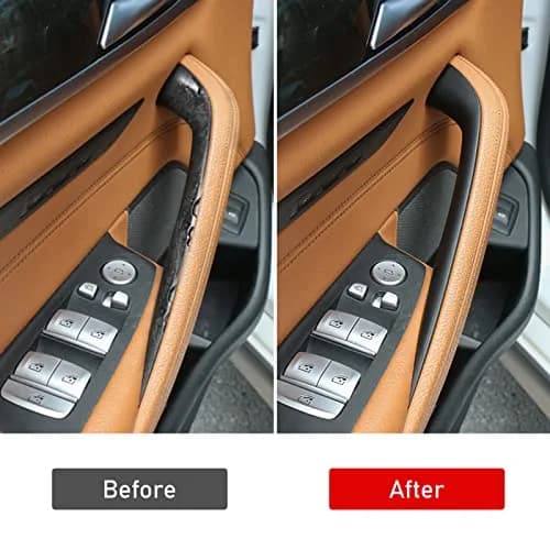 Jaronx Black ABS+PC Interior Door Handle Covers 4 Pieces for BMW 5 Series G30 G31 F90 M5 2017-2022 thumbnail 3