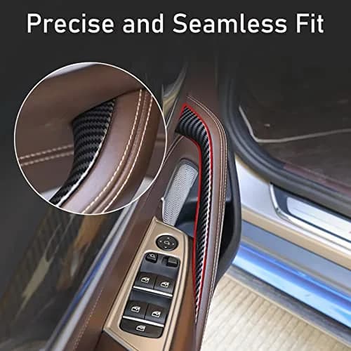 Jaronx Carbon Fiber Pattern Door Handle Covers 4 Pieces | For BMW 5 Series G30 G31 F90 M5 2017-2022 thumbnail 3