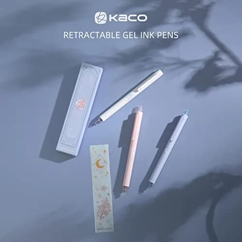 Kaco Gel Ink Pens Sakura Series 0.5mm | Stress-Relieving, Double Length, Smooth Writing thumbnail 5