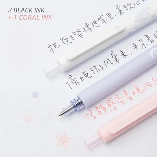Kaco Gel Ink Pens Sakura Series 0.5mm | Stress-Relieving, Double Length, Smooth Writing thumbnail 8