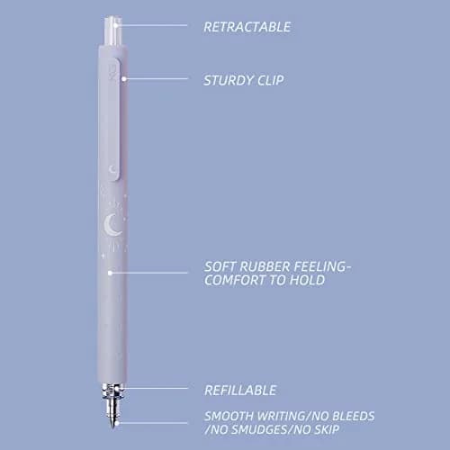 Kaco Gel Ink Pens Sakura Series 0.5mm | Stress-Relieving, Double Length, Smooth Writing thumbnail 3