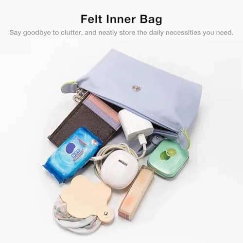 Umiup Felt Mini Purse Organizer Insert for Longchamp Small Tote Bag XS 1.97" x 6.5" x 3.15" | Keeps Bags Clutter-Free thumbnail 6