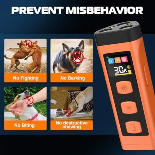 XIFRUS Dog Bark Deterrent Device 2 Pack | Ultrasonic Anti-Barking Trainer with 4 Frequencies thumbnail 5