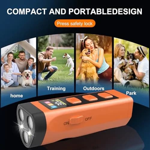 XIFRUS Dog Bark Deterrent Device 2 Pack | Ultrasonic Anti-Barking Trainer with 4 Frequencies thumbnail 6
