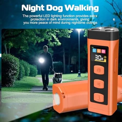 XIFRUS Dog Bark Deterrent Device 2 Pack | Ultrasonic Anti-Barking Trainer with 4 Frequencies thumbnail 7