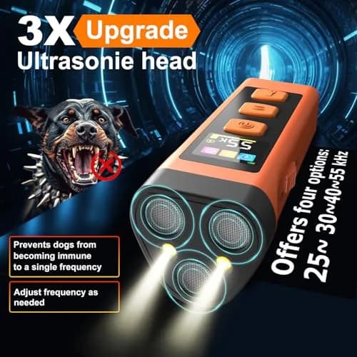XIFRUS Dog Bark Deterrent Device 2 Pack | Ultrasonic Anti-Barking Trainer with 4 Frequencies thumbnail 8