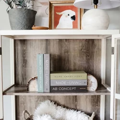 PROBENEX Decorative Books Set of 4 | Faux Olive Green Book Decor for Shelves & Coffee Tables thumbnail 5