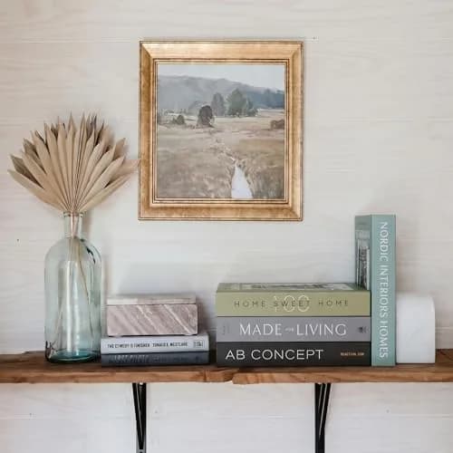 PROBENEX Decorative Books Set of 4 | Faux Olive Green Book Decor for Shelves & Coffee Tables thumbnail 3