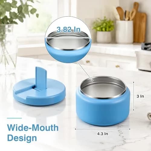 Reeple 13.5oz Kids Jar for Hot Food | Leak-Proof Vacuum Insulated Stainless Steel Lunch Container thumbnail 6