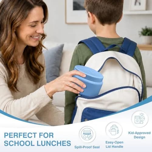 Reeple 13.5oz Kids Jar for Hot Food | Leak-Proof Vacuum Insulated Stainless Steel Lunch Container thumbnail 7