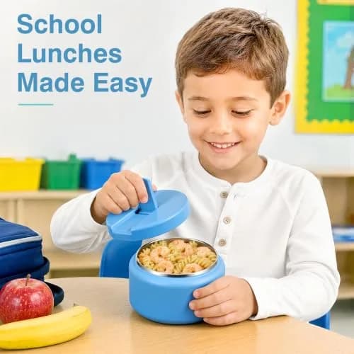 Reeple 13.5oz Kids Jar for Hot Food | Leak-Proof Vacuum Insulated Stainless Steel Lunch Container thumbnail 2