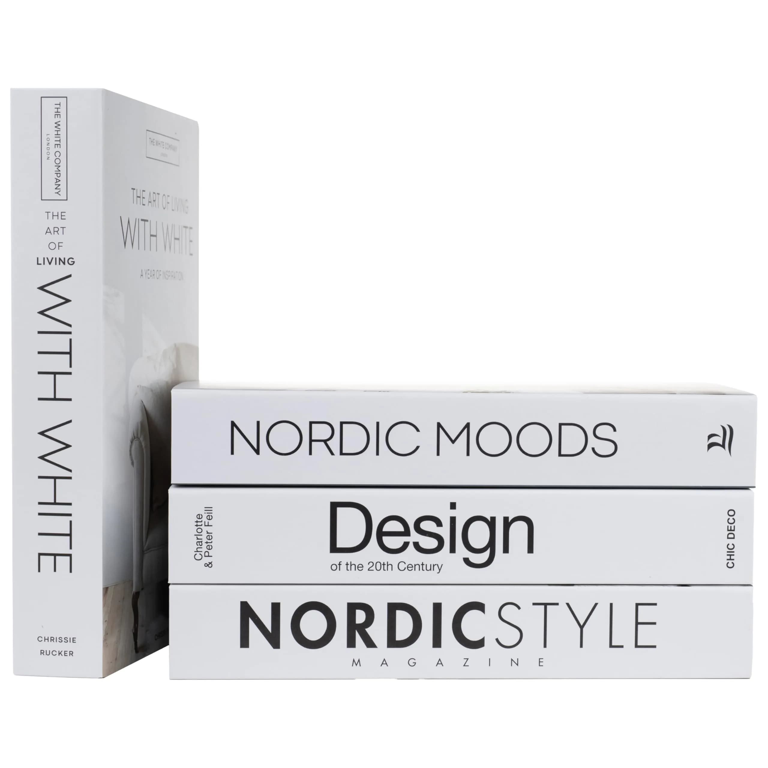 PROBENEX 4 Pcs Decorative Books | Faux Black Coffee Table & Shelf Decor | Modern Home Accent — Mono_large