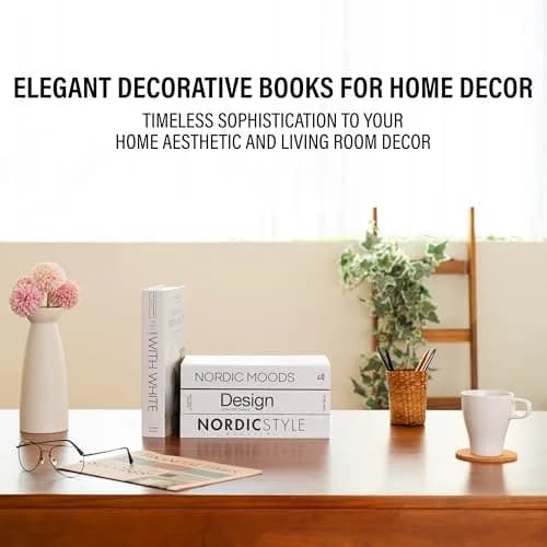 PROBENEX 4 Pcs Decorative Books | Faux Black Coffee Table & Shelf Decor | Modern Home Accent thumbnail 9