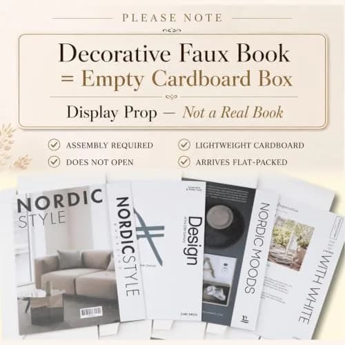 PROBENEX 4 Pcs Decorative Books | Faux Black Coffee Table & Shelf Decor | Modern Home Accent thumbnail 2