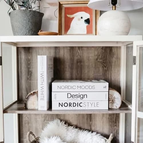 PROBENEX 4 Pcs Decorative Books | Faux Black Coffee Table & Shelf Decor | Modern Home Accent thumbnail 3