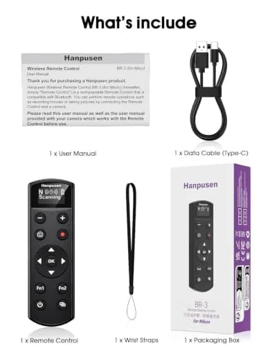 Hanpusen Rechargeable Wireless Shutter Remote with OLED for Nikon Z Series Cameras | 10m Range thumbnail 9