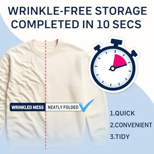 BoxLegend Enhanced Large Shirt Folder Board for Clothes Storage, Black 73cm (28.3" L x 22.8" W) | Closet Organizers for All Garments thumbnail 4