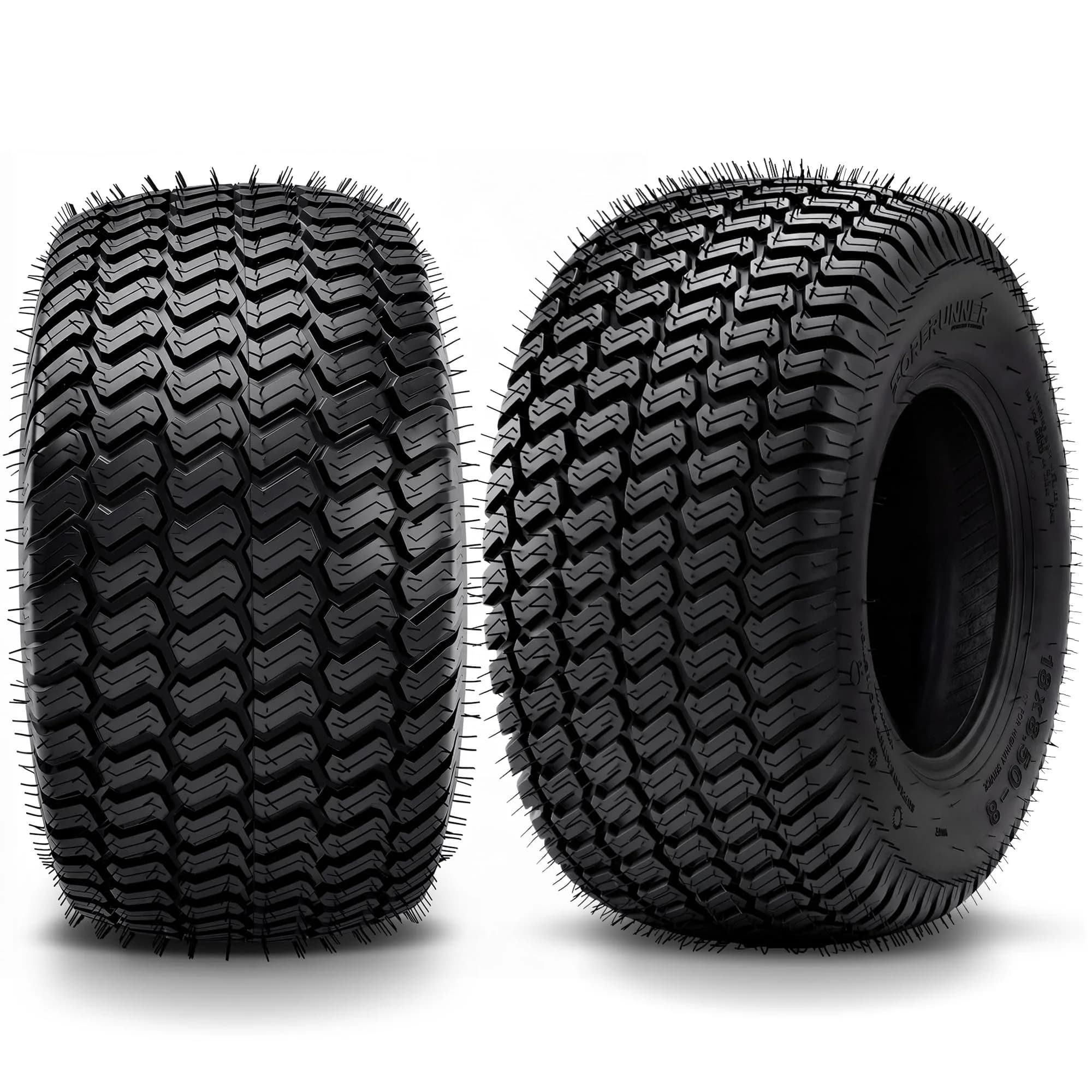 YINTATECH 18x8.5-8 Lawn Mower Tires Set of 2 | 4-Ply Tubeless Turf Tires for Lawn & Garden Vehicles — 18x8.50 8 4PR TL