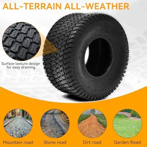 YINTATECH 18x8.5-8 Lawn Mower Tires Set of 2 | 4-Ply Tubeless Turf Tires for Lawn & Garden Vehicles thumbnail 5
