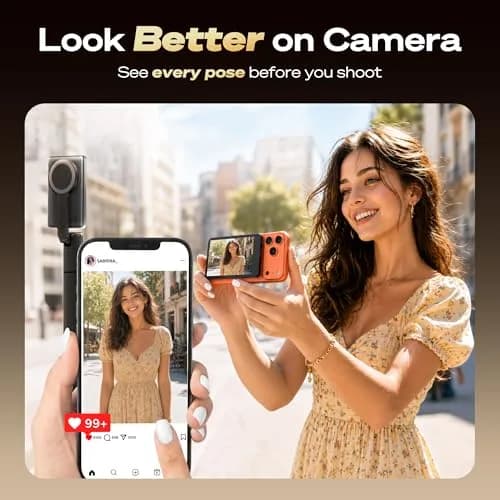 SYNCO Wireless Selfie Monitor for iPhone 7-18 | 4K/1080p Rear Camera, 164FT Range, Black thumbnail 2