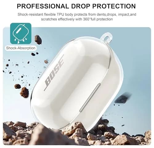 Aircawin for Bose New QuietComfort Earbuds Case Clear 2024 | Lightweight & Durable TPU Cover thumbnail 3