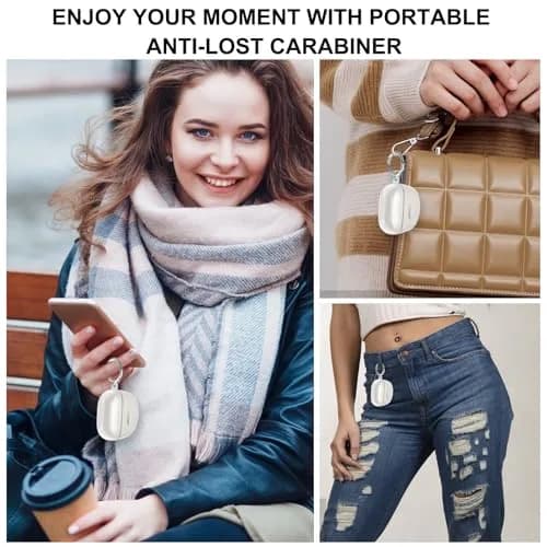 Aircawin Clear Case for Bose QuietComfort Earbuds II / Ultra (2022-2025 Models) | Hingeless TPU Protective Cover with Carabiner & Cleaning Pen thumbnail 6