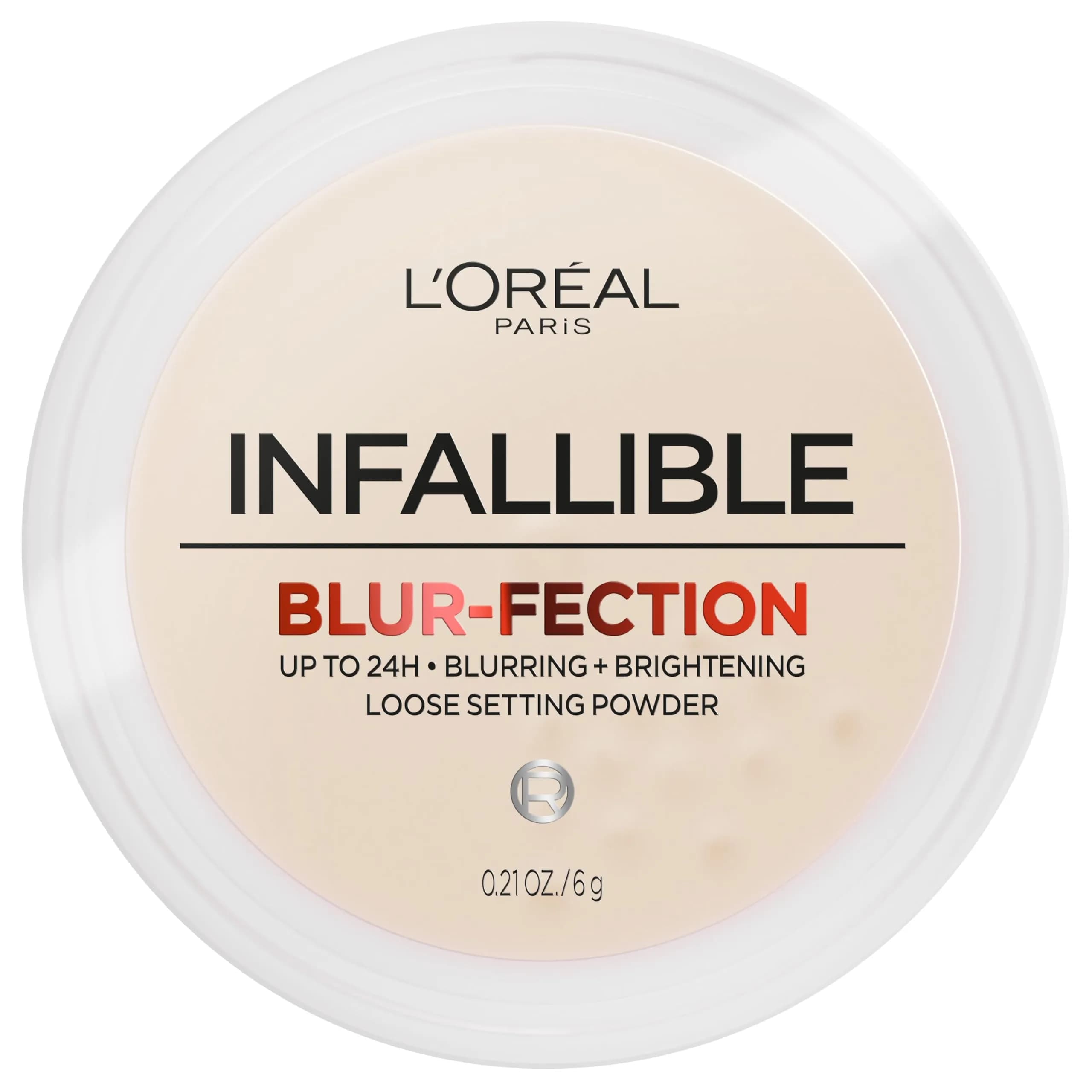 L'Oreal Paris Infallible Blur-fection Setting Powder, 20 Light Translucent | Up to 24H Blur & Brighten, Lock Makeup