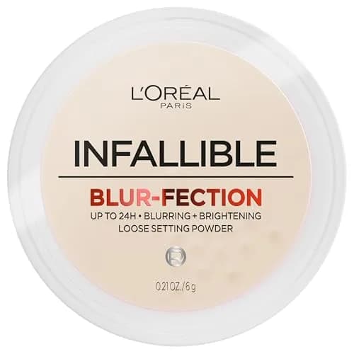 L'Oreal Paris Infallible Blur-fection Setting Powder, 20 Light Translucent | Up to 24H Blur & Brighten, Lock Makeup thumbnail 1
