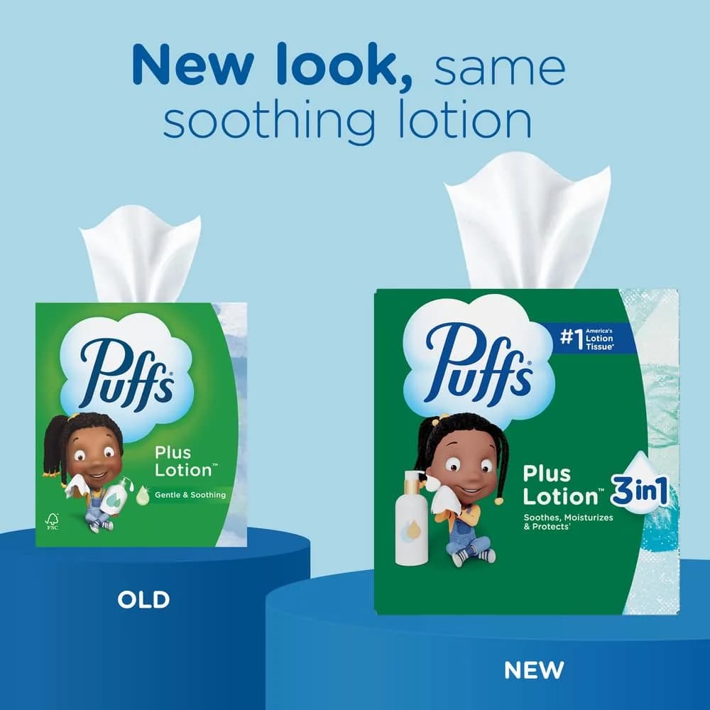 Puffs Plus Lotion Facial Tissues Cube Box | Softness & Strength for Indian Homes - view 2