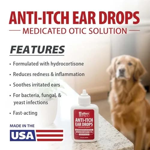 Jeffers Anti-Itch Ear Drops for Dogs & Cats 2 fl oz | Supports Ear Comfort & Hygiene thumbnail 5
