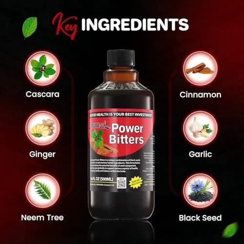 Amenazel Organic Power Bitters 16 Fl Oz | Natural Immune Support & Detox thumbnail 6
