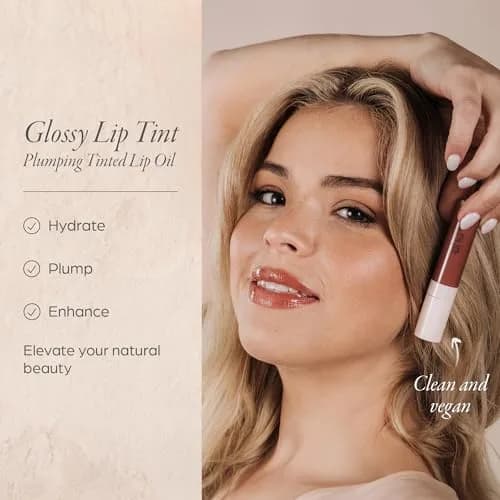 PÜR Glossy Lip Tint & Plumping Lip Oil 1 Fl Oz | Buildable Color & High Shine for Effortless Lips thumbnail 2