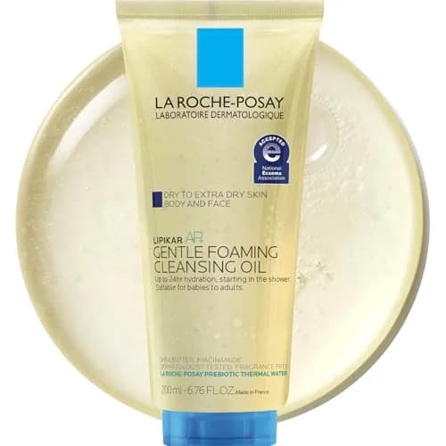 La Roche-Posay Lipikar AP+ Gentle Foaming Cleansing Oil 200ml (6.76 Fl Oz) | Fragrance-Free Hydration for Dry, Sensitive Skin thumbnail 1