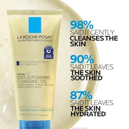 La Roche-Posay Lipikar AP+ Gentle Foaming Cleansing Oil 200ml (6.76 Fl Oz) | Fragrance-Free Hydration for Dry, Sensitive Skin thumbnail 4