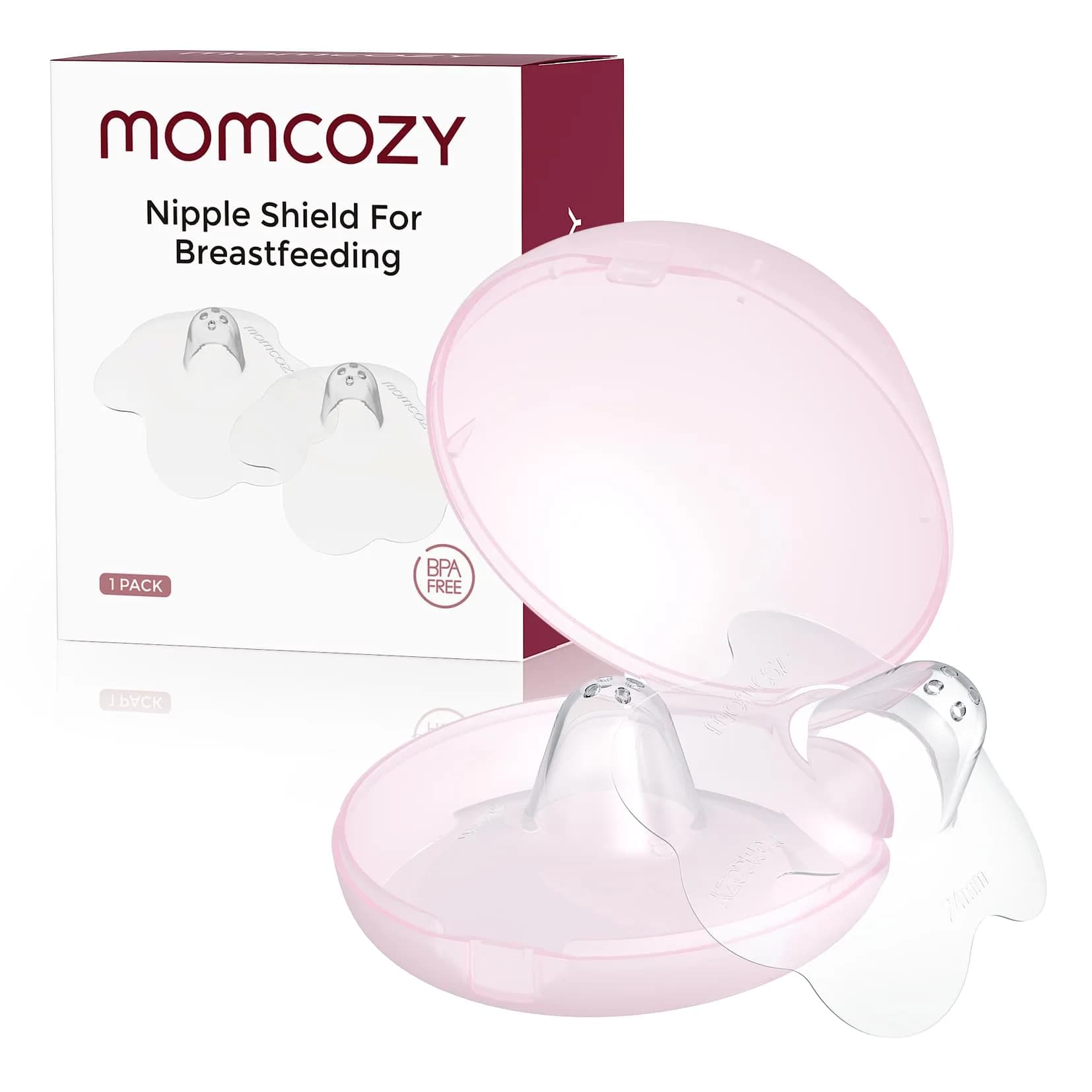 Momcozy 24mm Nipple Shields for Breastfeeding Newborns | Soft, Flexible Food-Grade Silicone | USA Import - main product image