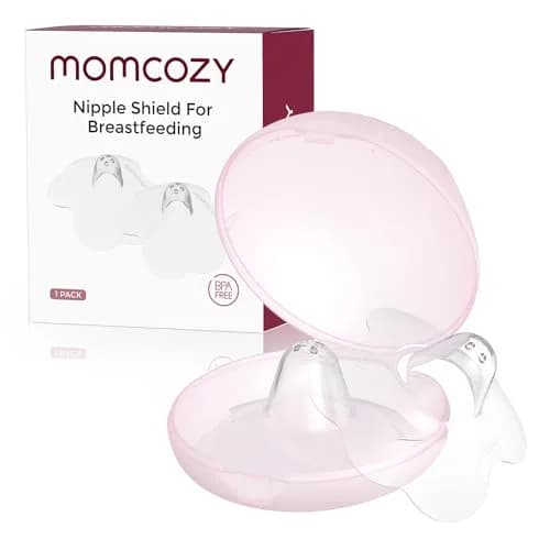 Momcozy Nipple Shields for Breastfeeding Newborn, Flower Shaped 24mm (1 Pair) | BPA-Free Silicone for Easier Latching thumbnail 1