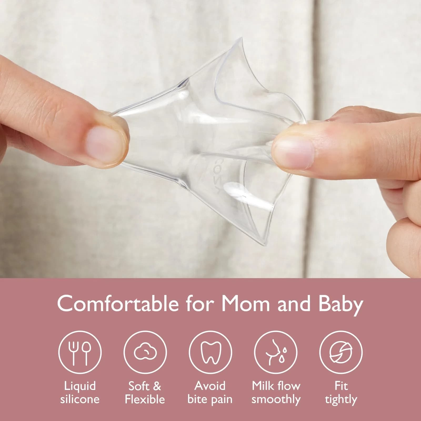 Momcozy Ultra-Thin Nipple Shields (17mm) | Food-Grade Silicone for Breastfeeding Latch Support & Comfort - view 7