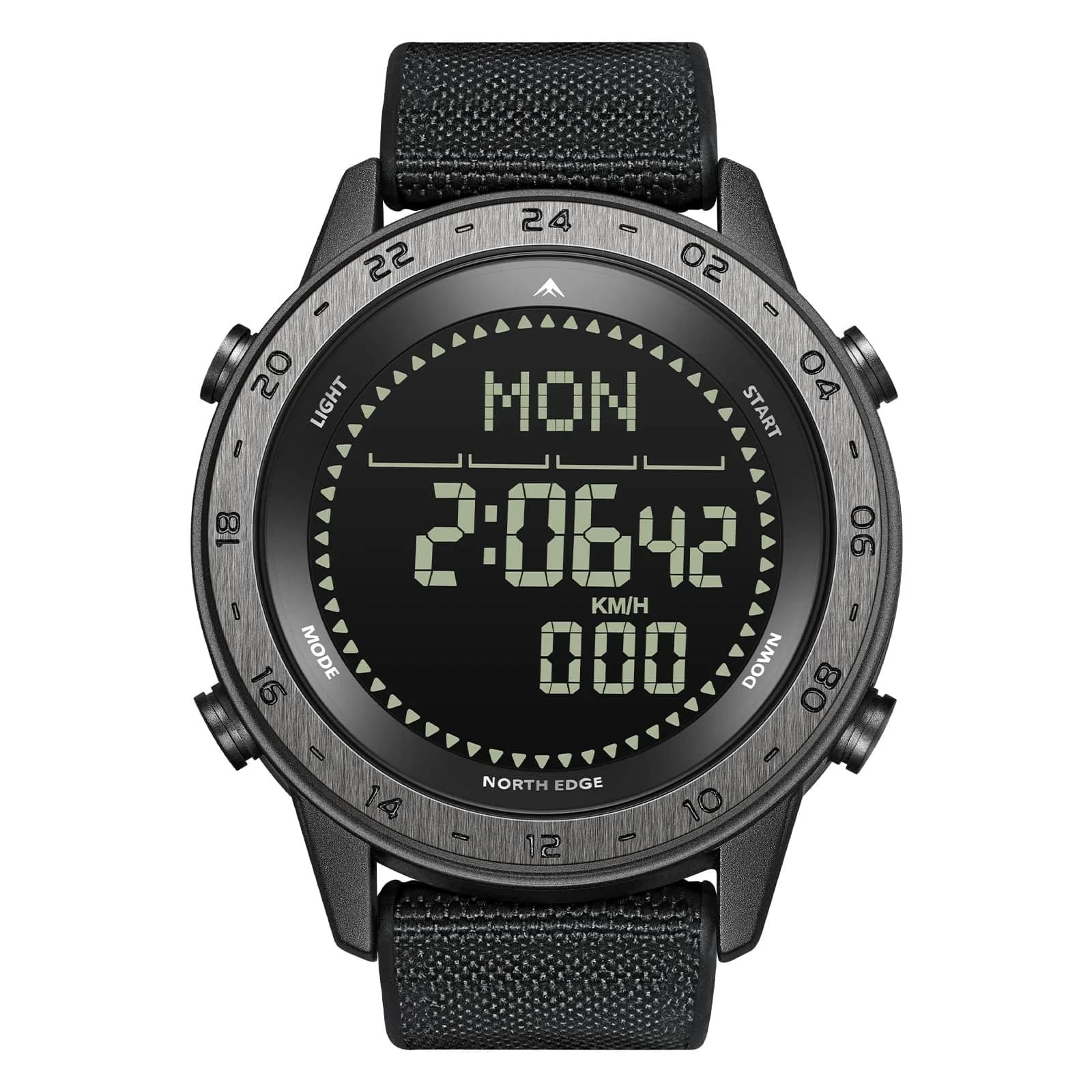 NORTH EDGE TANK3 Men’s Digital Sports Watch, Tactical Military Watch with Compass, Pedometer, Stopwatch, EL Backlight, 50M Water Resistant thumbnail 1